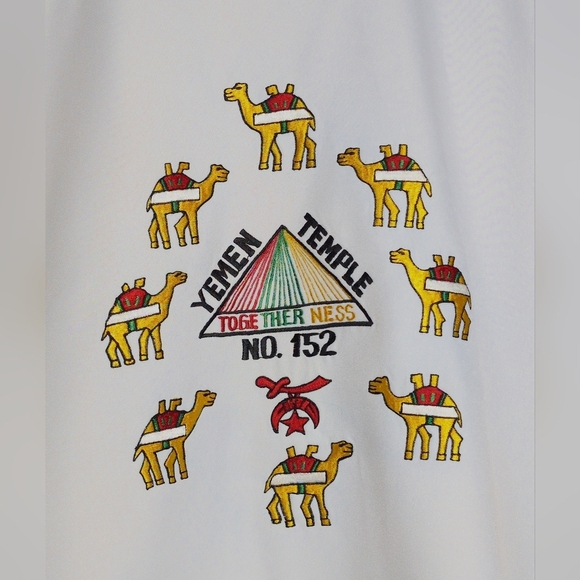 Custom Masonic Temple Over Shirt with Embroidery Camels / Symbols - Picture 5 of 6